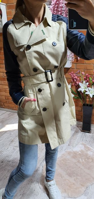 Tommy Hilfiger oryginalny płaszcz szlafrokowy prochowiec pasek M