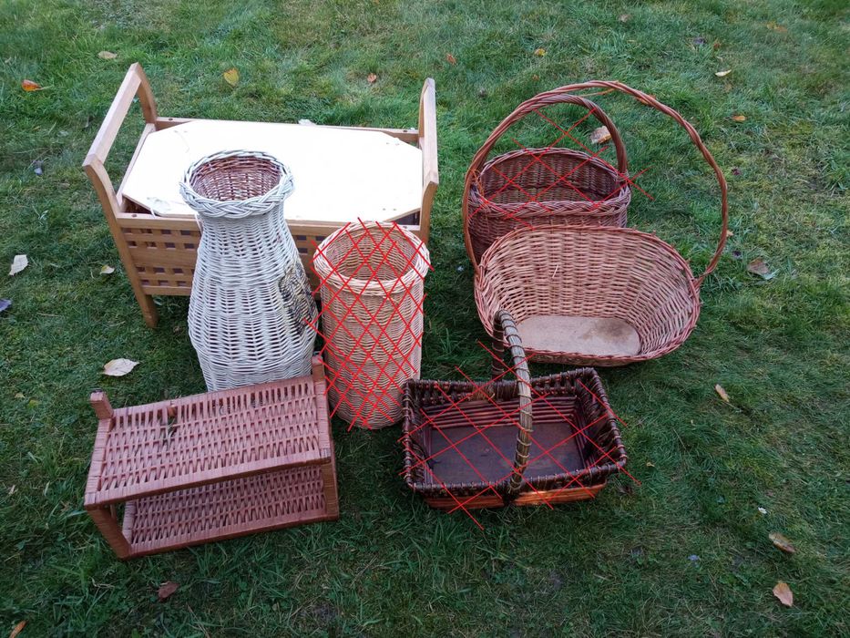 Koszyki wiklinowe. Koszyki wiklinowe.