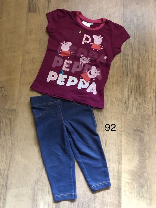 Zestaw koszulka Peppa + legginsy 92