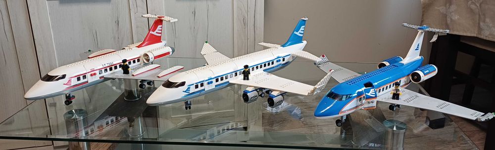 LEGO City – 3 zestawy lotnicze: 7893, 7894, 60104 | komplet