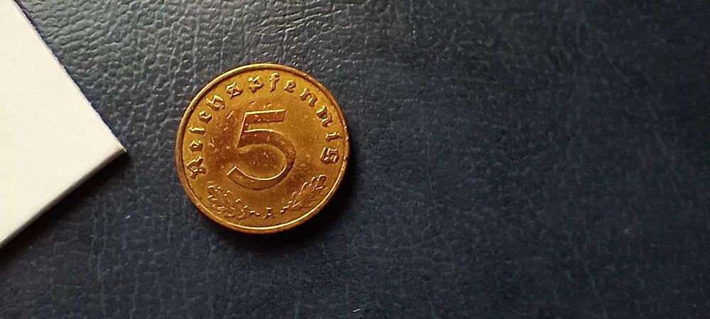 Stare monety Medal 5 fenig 1938 A Niemcy