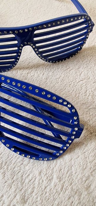 Okulary imprezowe disco koncert prywatka z kryształami 2 sztuki!!!