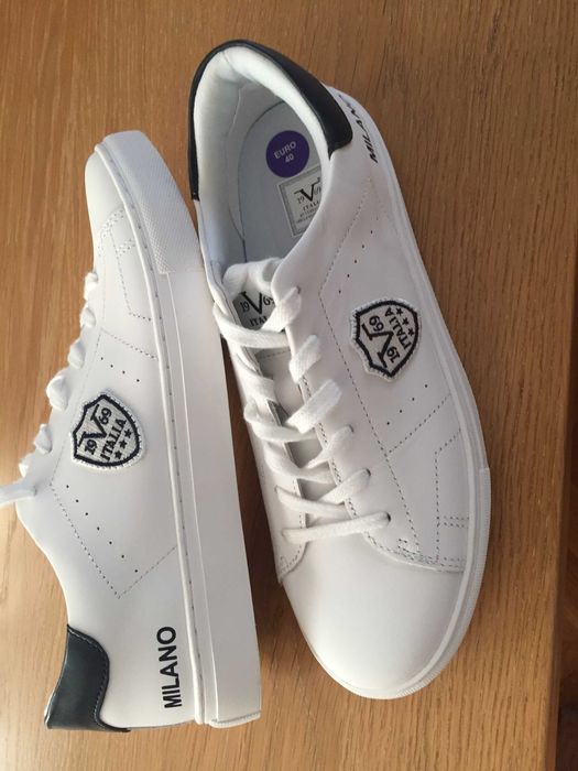 Sneakersy Milano  Białe R 40 Skórzane