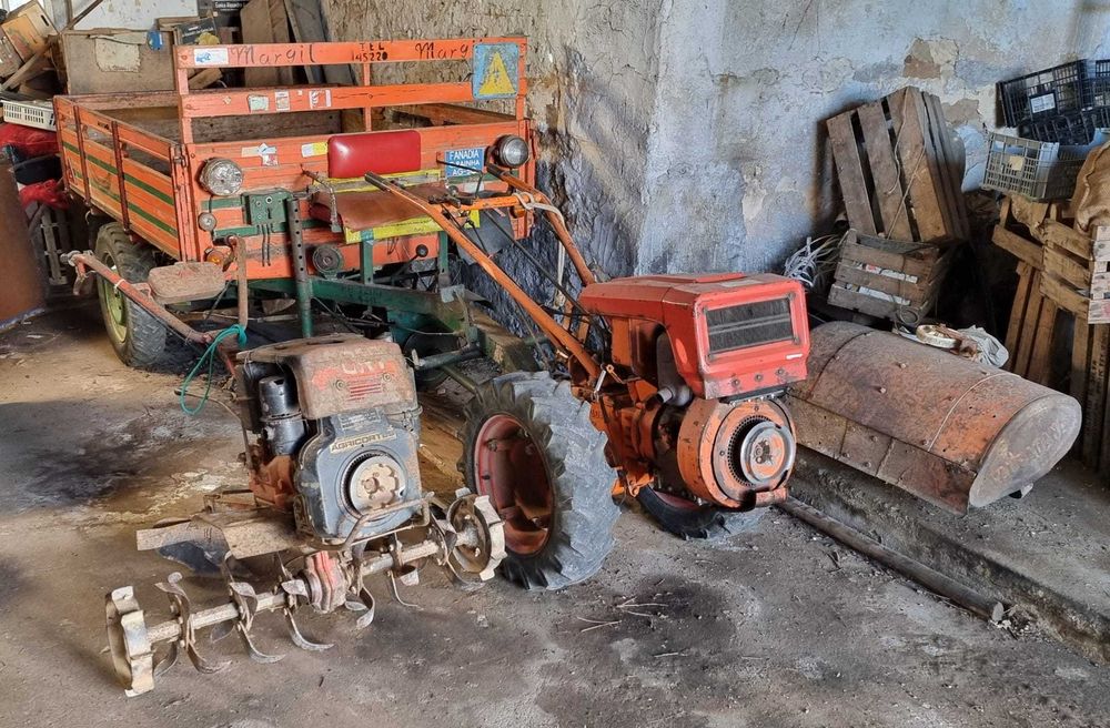 Tractor, reboque, fresa e motocultivador