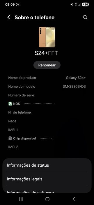 Samsung S24+ 12/512 - Laranja - Como Novo