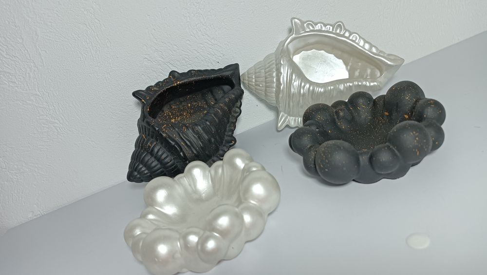 Гіпсові вироби підсвічники мушлі, вази