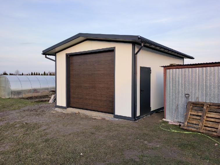 Garaż 5x7, konstrukcja stalowa