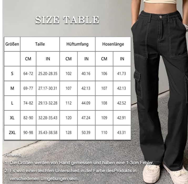 Chaberlu cargo spodnie damskie baggy