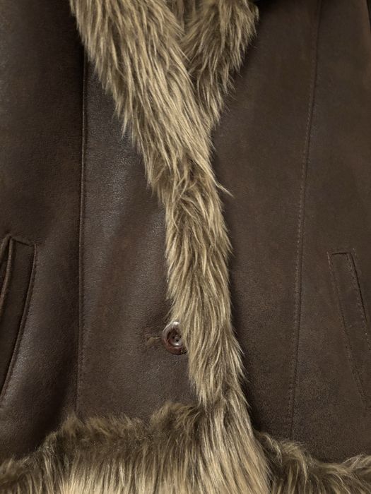 Kożuch damski z kapturem