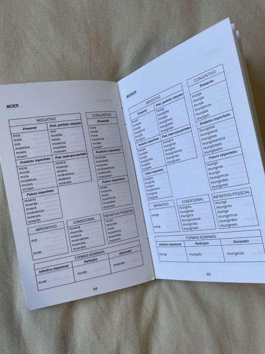 Livro da conjugação de verbos portugueses