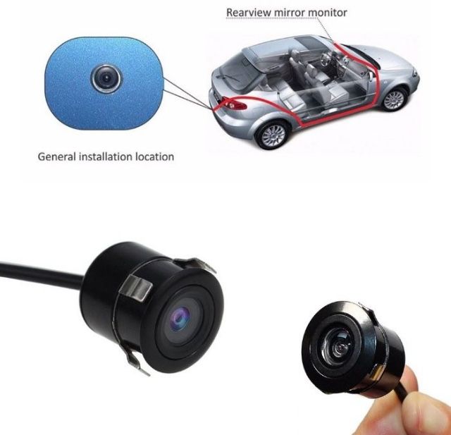 Camera redonda traseira