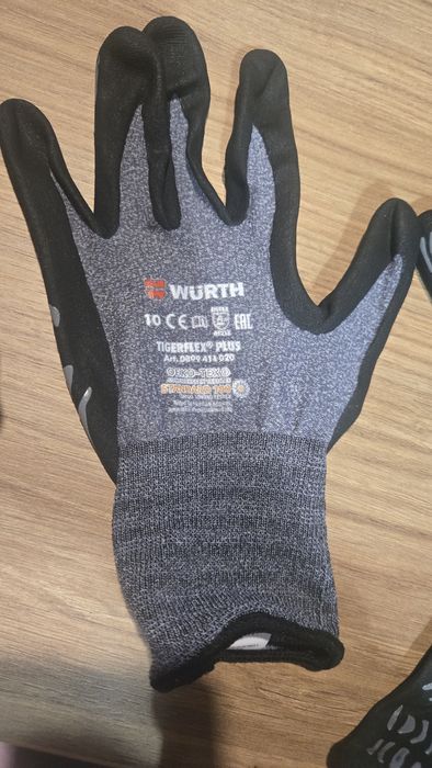 Rękawice robocze ochronne ROZMIAR 10 XL mocne Wurth Tigerflex Plus