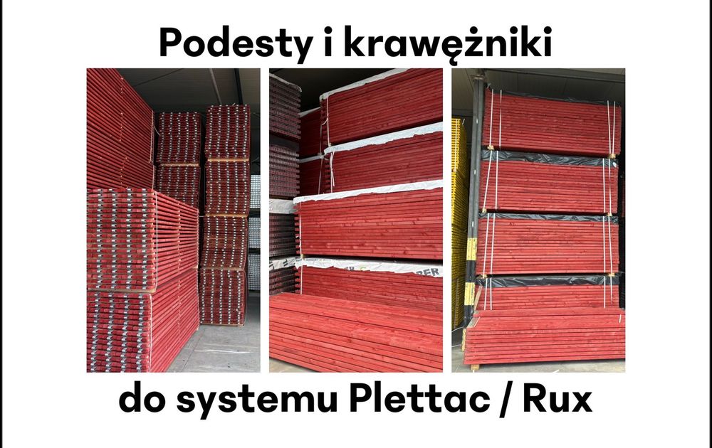 Podest, blat drewniany 3m Plettac