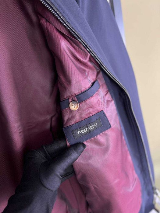 Мужская демисезонная куртка Stefano Ricci синяя ветровка v112