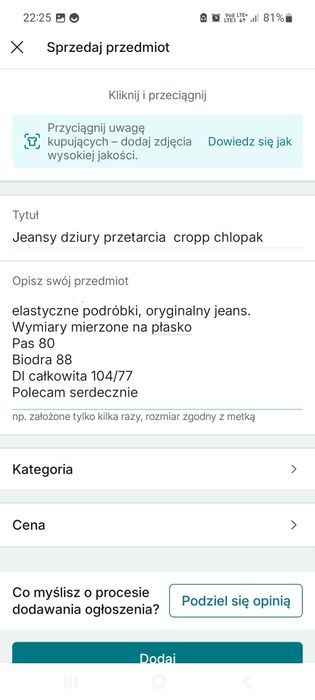 Jeansy chlopak przetarcia dziury cropp