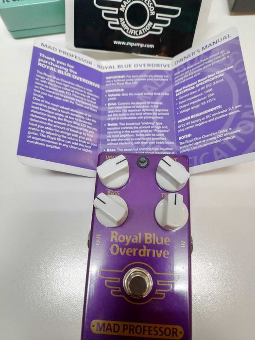 PEDAL GUITARRA MAD PROFESSOR ROYAL BLUE OVERDRIVE - COMO NOVO