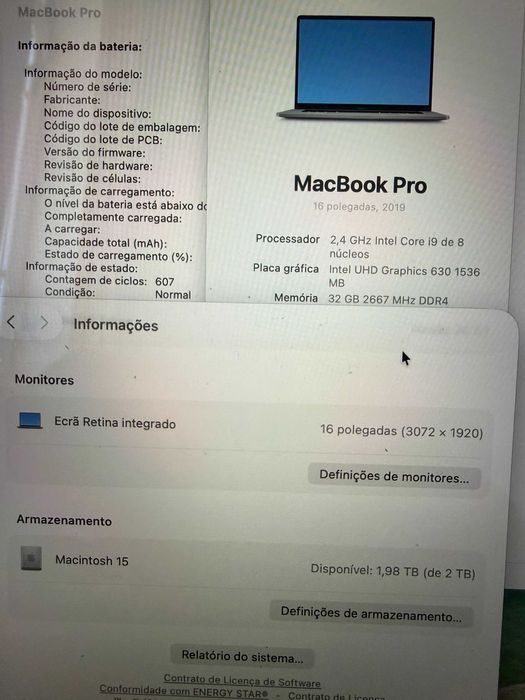 MacBook Pro 16" 2019 ( 2TB SSD / 32GB / i9 ) TOPO