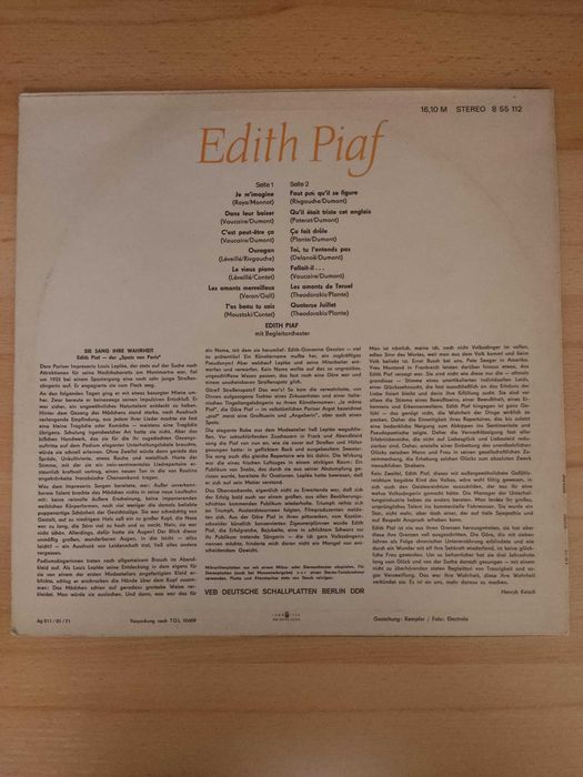 Edith Piaf winyl