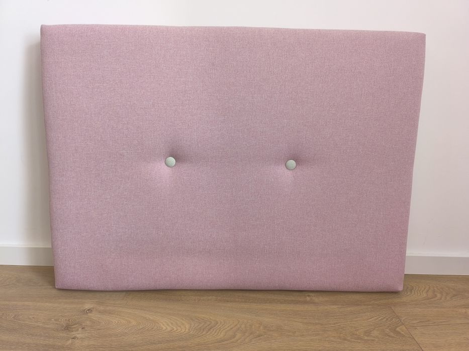 Cabeceira rosa para cama individual