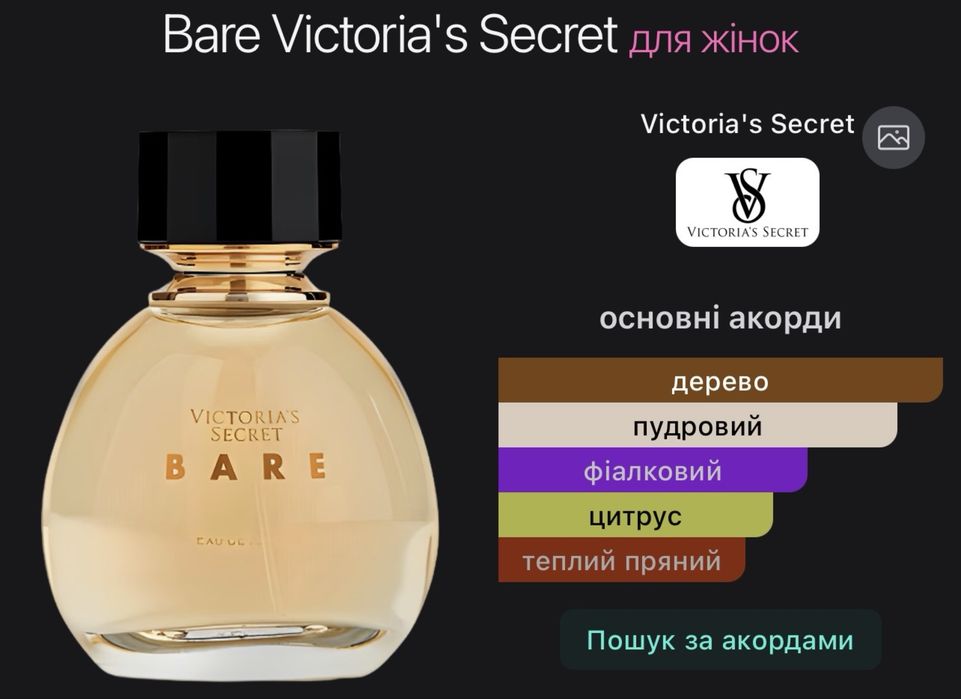 Парфумована вода Victoria's Secret Bare 100мл.(Premium)
