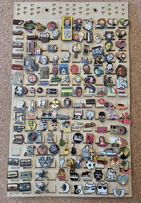 Pins de Metal e Esmalte Bandas Rock Metal, Filmes e Séries (Novos)