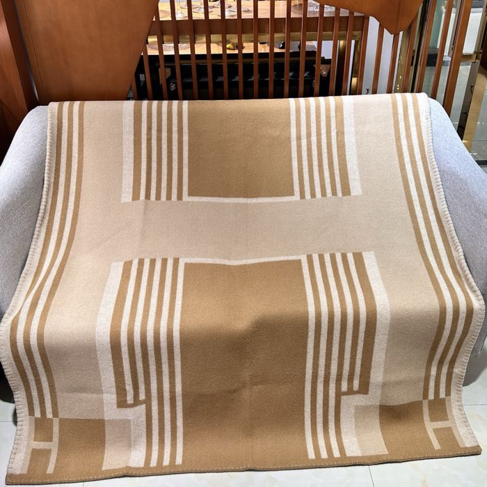 Плед Hermès Ithaque — шерсть мериноса и кашемир, люкс 135×170