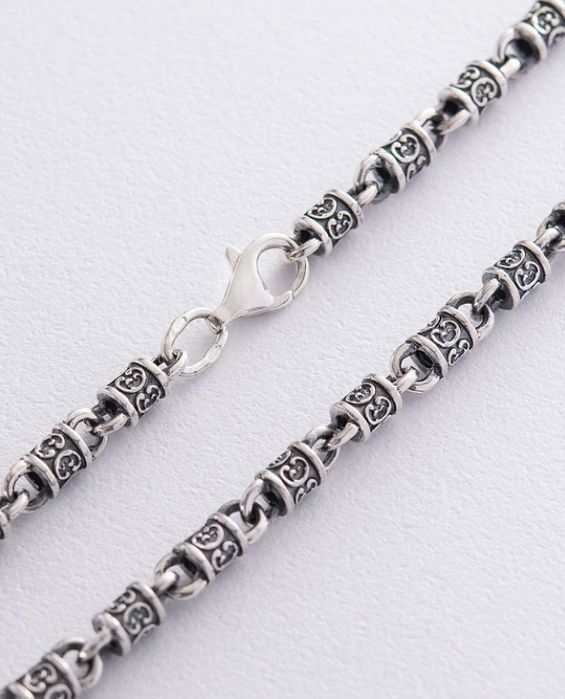 Срібний ланцюжок фантазійне плетення ~38г/72см