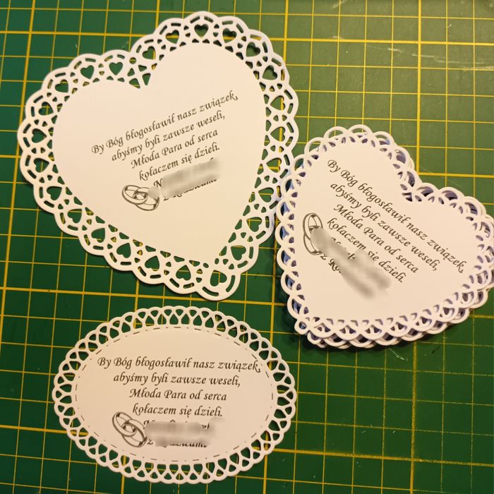 Bileciki ażurowe na kołacz weselny