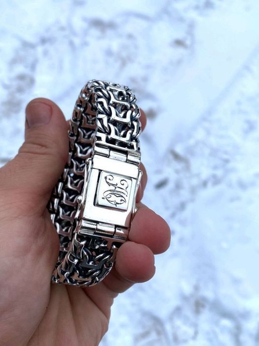 Срібний браслет 100г чоловічий, мужской серебряный браслет 925