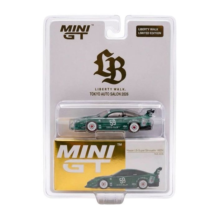 Mini gt x Liberty Walk Nissan 180sx LB Super Silhouette tokyo