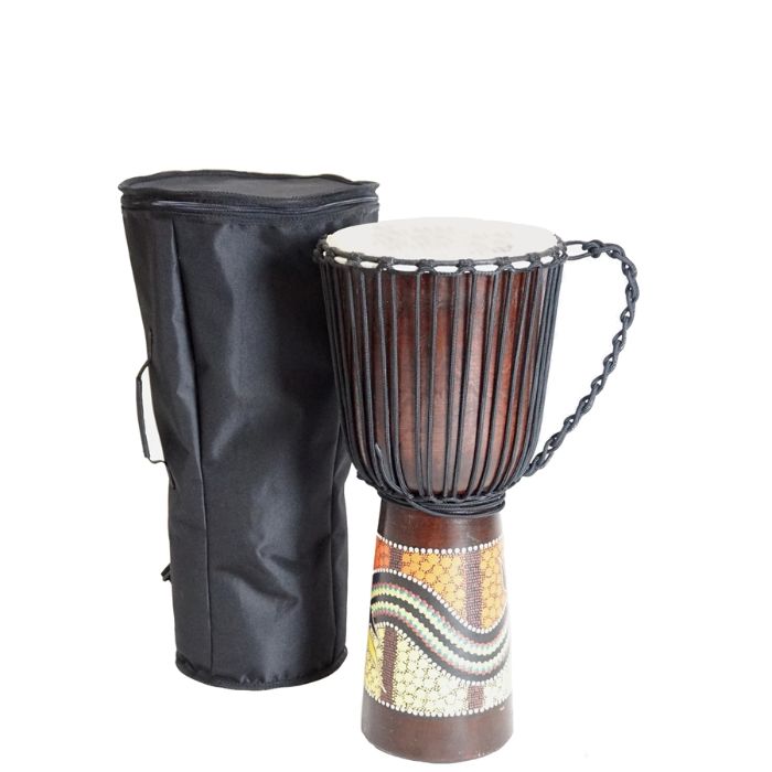 Djembe 52cm 22cm średnicy malowana + Pokrowiec