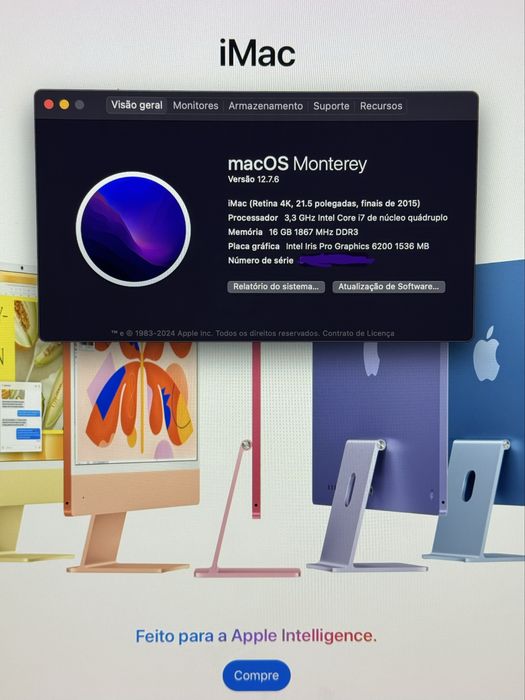 iMac de 21,5 polegadas em excelente estado