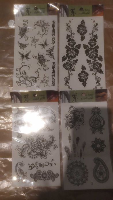 Ціна за всі Переводки на тіло временное тату тимчасове