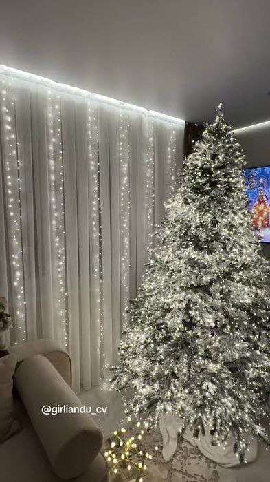 Штора «Хвойна лапа» Мішура 700 led  3*2 метри від мережі