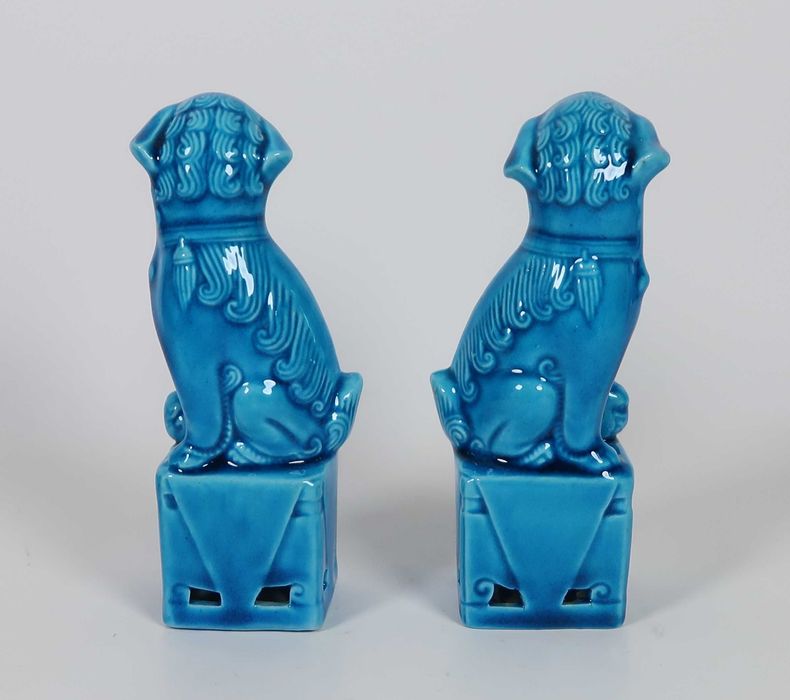 Par de Cães Foo pequenos China - 12 cm