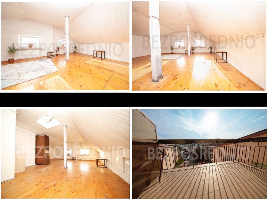 Mieszkanie na poddaszu, możliwe 4 pokoje, 64m2, Czuby, obok KUL-u