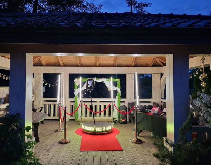 Fotobudka 360 Biały miś GUN Co2 Żywa maskotka  Miś na urodziny TANCERZ