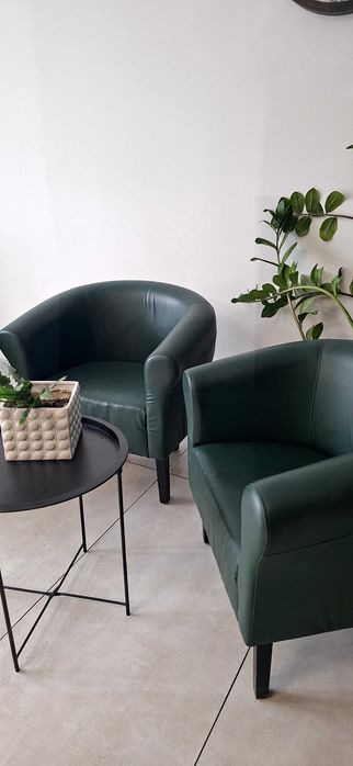 Fotel butelkowa zieleń 3 szt