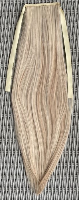 Premium Ultra Włosy doczepiane, blond, pasemka, refle, kucyk, 565.