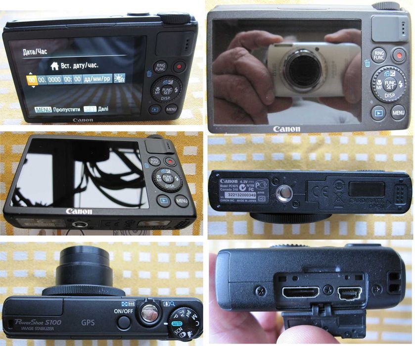 Фотоаппарат Canon PowerShot S100 Black б/у богатая комплектация