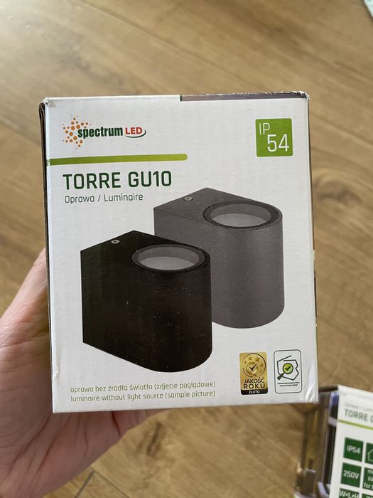 Kinkiet elewacyjny czarny TORRE GU10