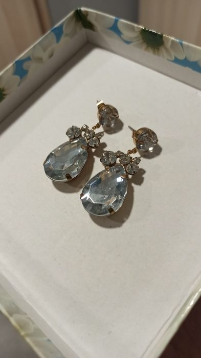 Kolczyki H&M ala diamenty