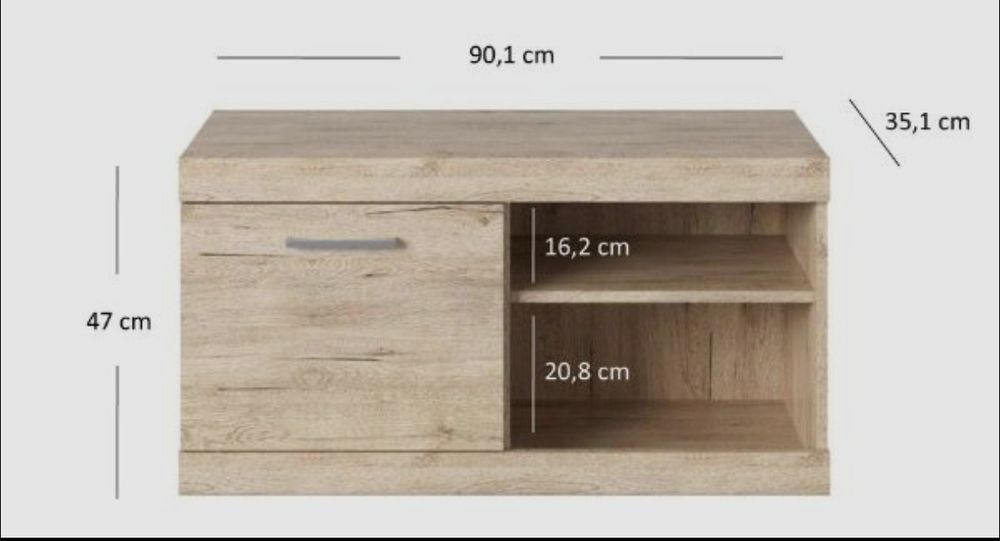 Szafka na buty dąb sonoma. Jak Nowe, skręcone