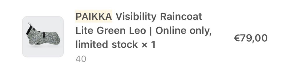 Дощовик для собаки Paikka Visibility Lite