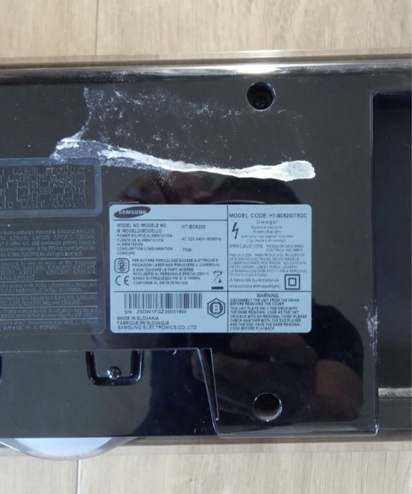 Kino domowe Samsung HT-BD8200 panel ( na części) subwoofer