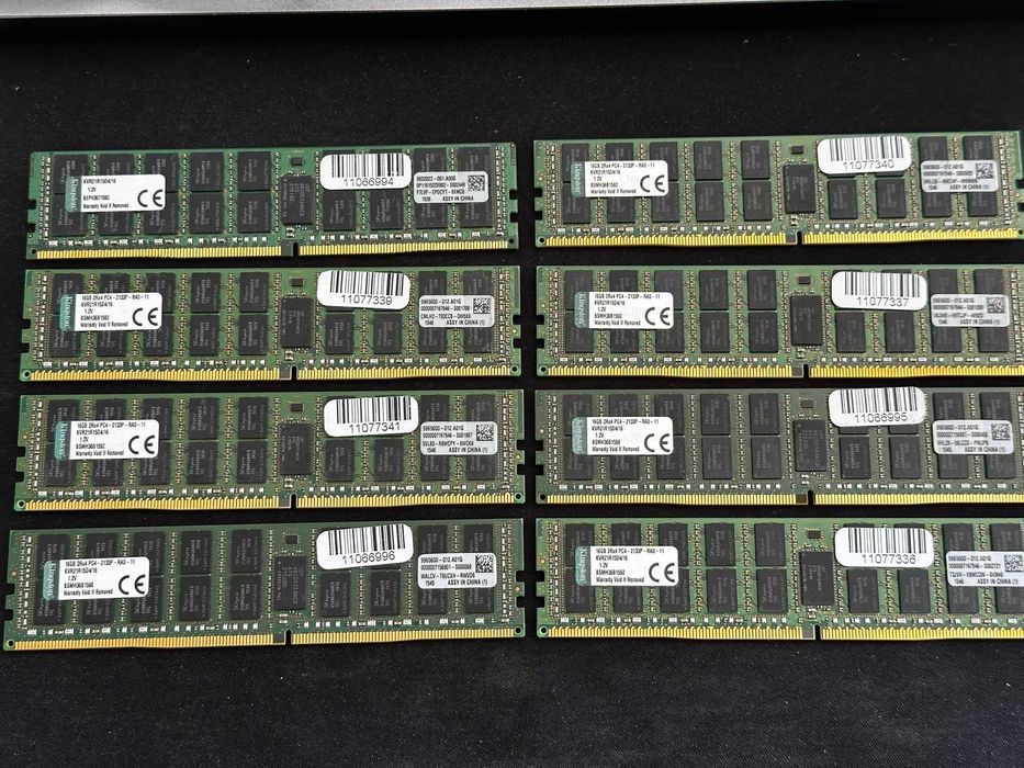 Pamięć RAM 16GB DDR4 ECC RDIMM Kingston KVR21R15D4/16 (8 sztuk)