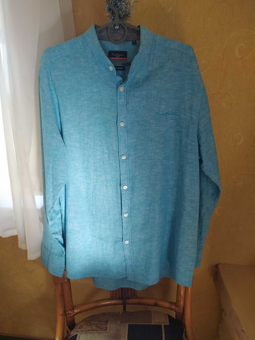льняна сорочка рубашка лен Pierre Carden  Linen M