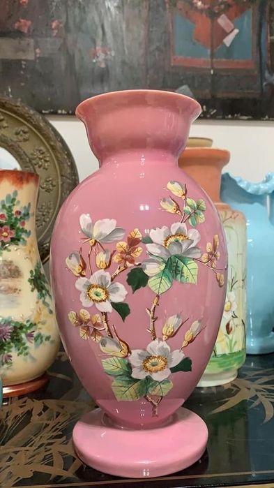 Grande jarra opalina francesa