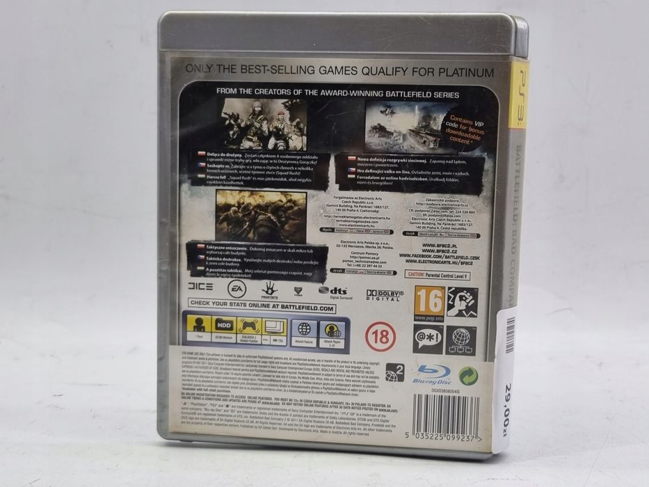 Battlefield bad company 2 gra ps3 playstation 3 strzelanka multiplayer