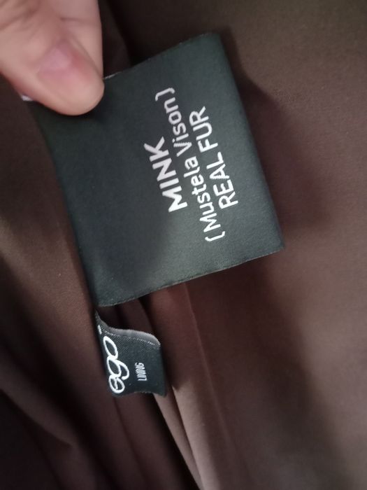 Ego MINK. Норковая (стриженая) шуба с соболем. Ог 104.Натуральная